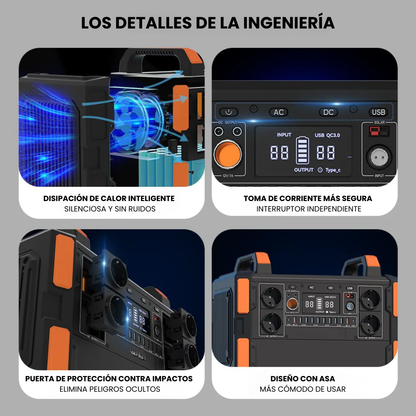 Estación de Energía Portátil F132 | 1000 W, 1048 Wh