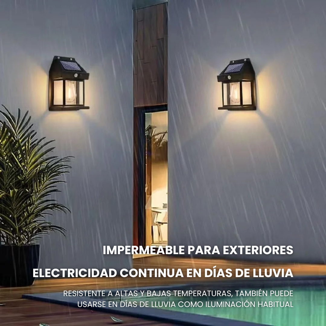 Lámpara Solar de Pared con Sensor de Movimiento