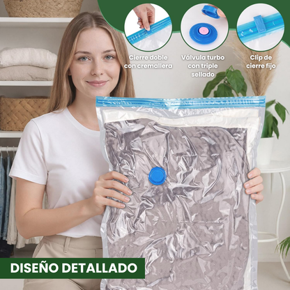 Bolsas al Vacío para Ropa con Bomba Eléctrica