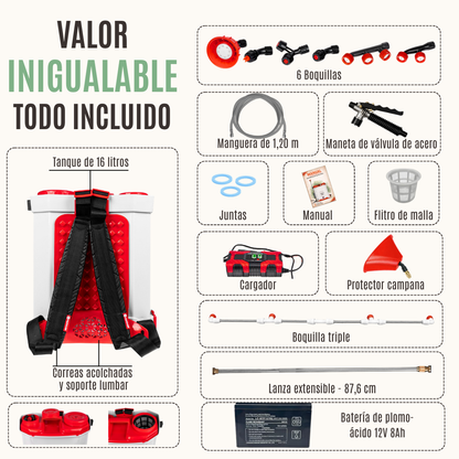 Mochila Pulverizadora a Batería 16L