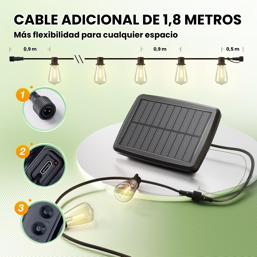 Guirnalda Solar LED de Exterior