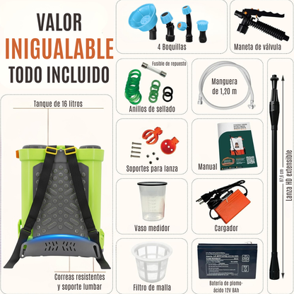 Mochila Pulverizadora a Batería 16L