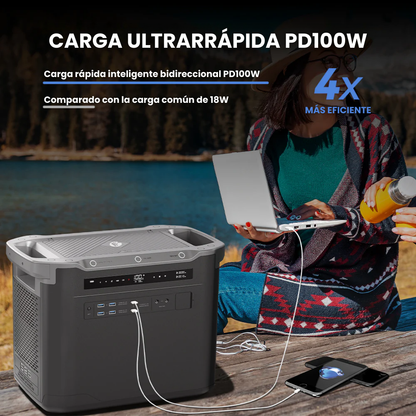 Estación de Energía Portátil S25 | 2000 W, 1997 Wh