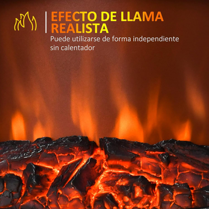 Calefactor Cerámico de Torre Efecto Llama