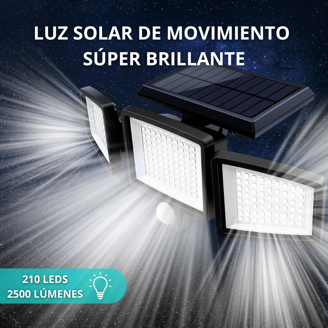 Lámpara Solar Sin Cable Con Sensor de Movimiento