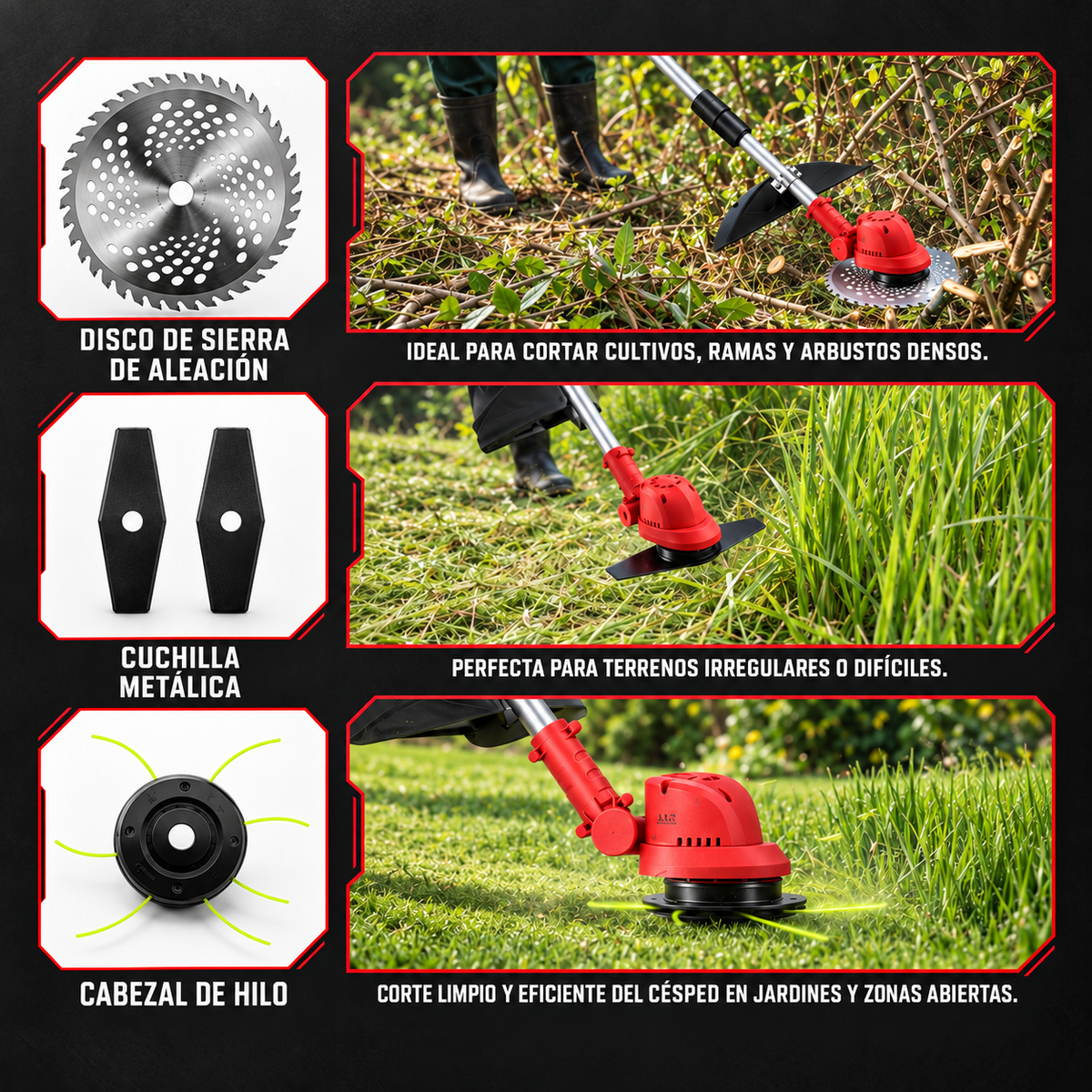 Desbrozadora a Batería Motor Brushless