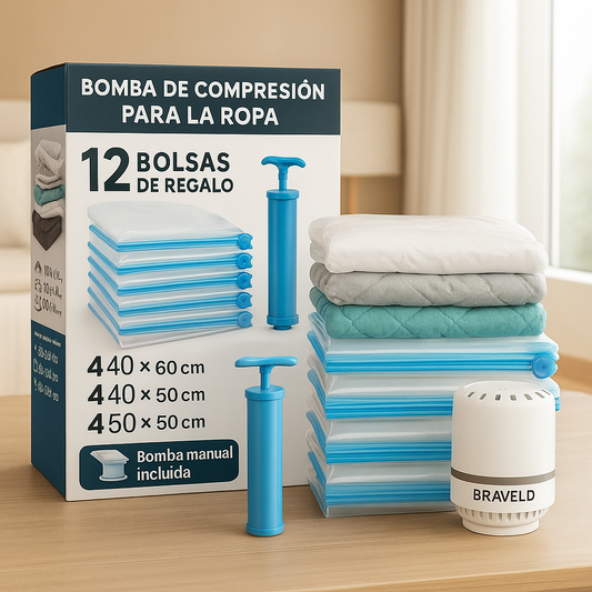 Bolsas al Vacío para Ropa con Bomba Eléctrica