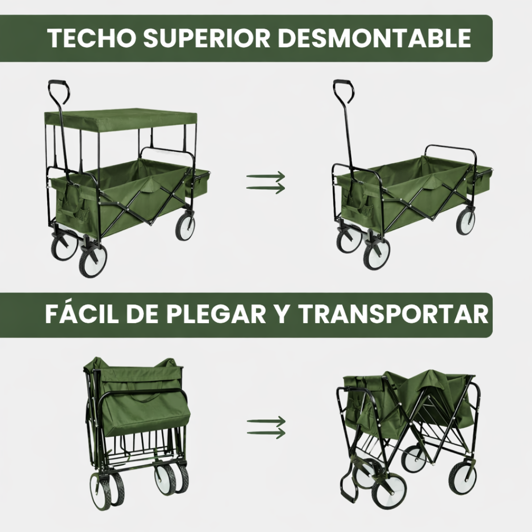 Carro de mano plegable 120 Kg de carga