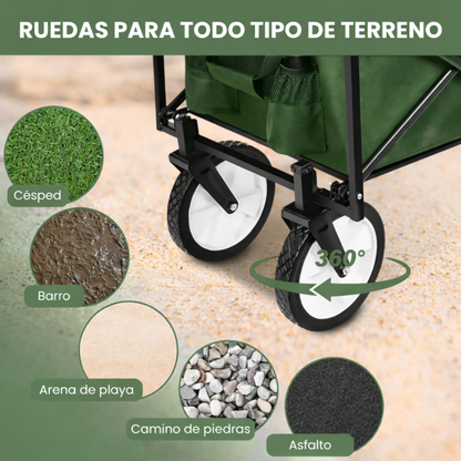 Carro de mano plegable 120 Kg de carga